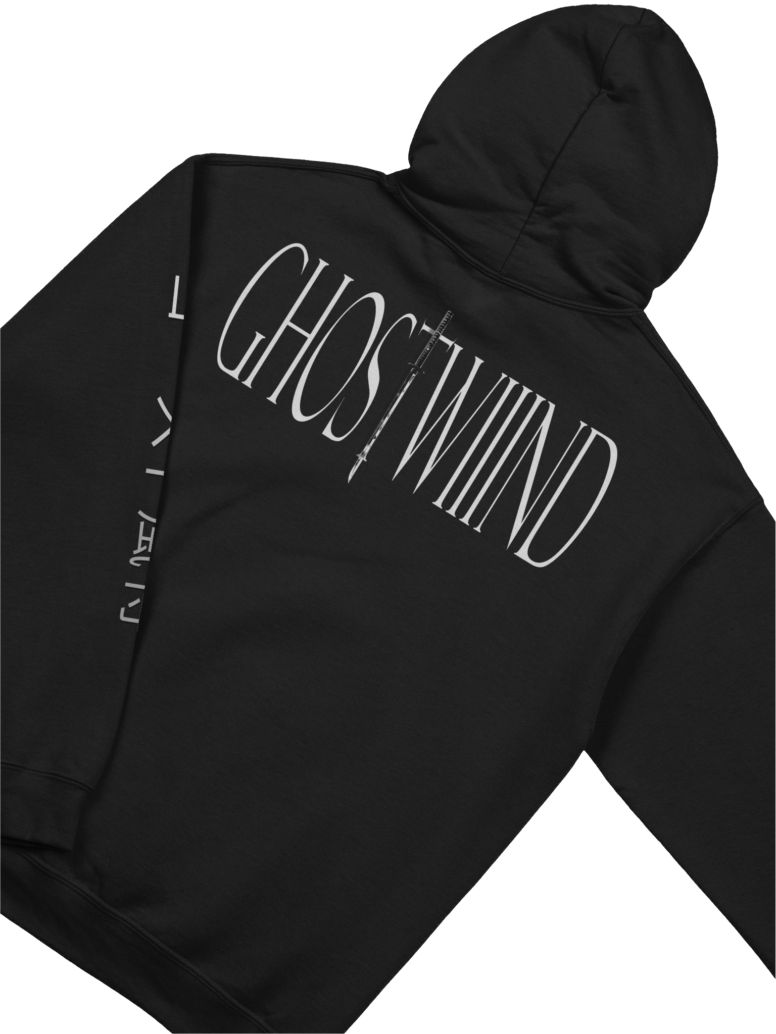 GHOSTWIIIND HOODIE LONG FONT - KANJI SLEEVES product image (3)