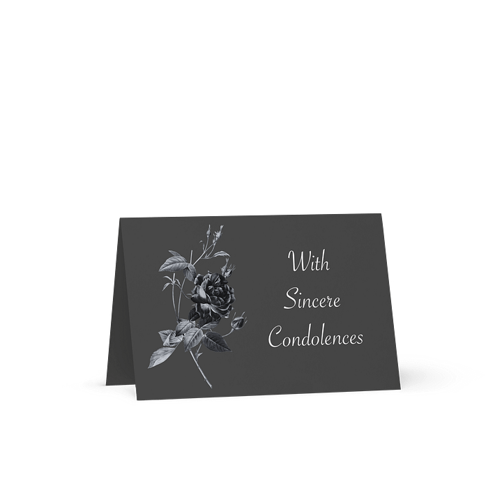 Sincere Rose Condolences Card product image (1)