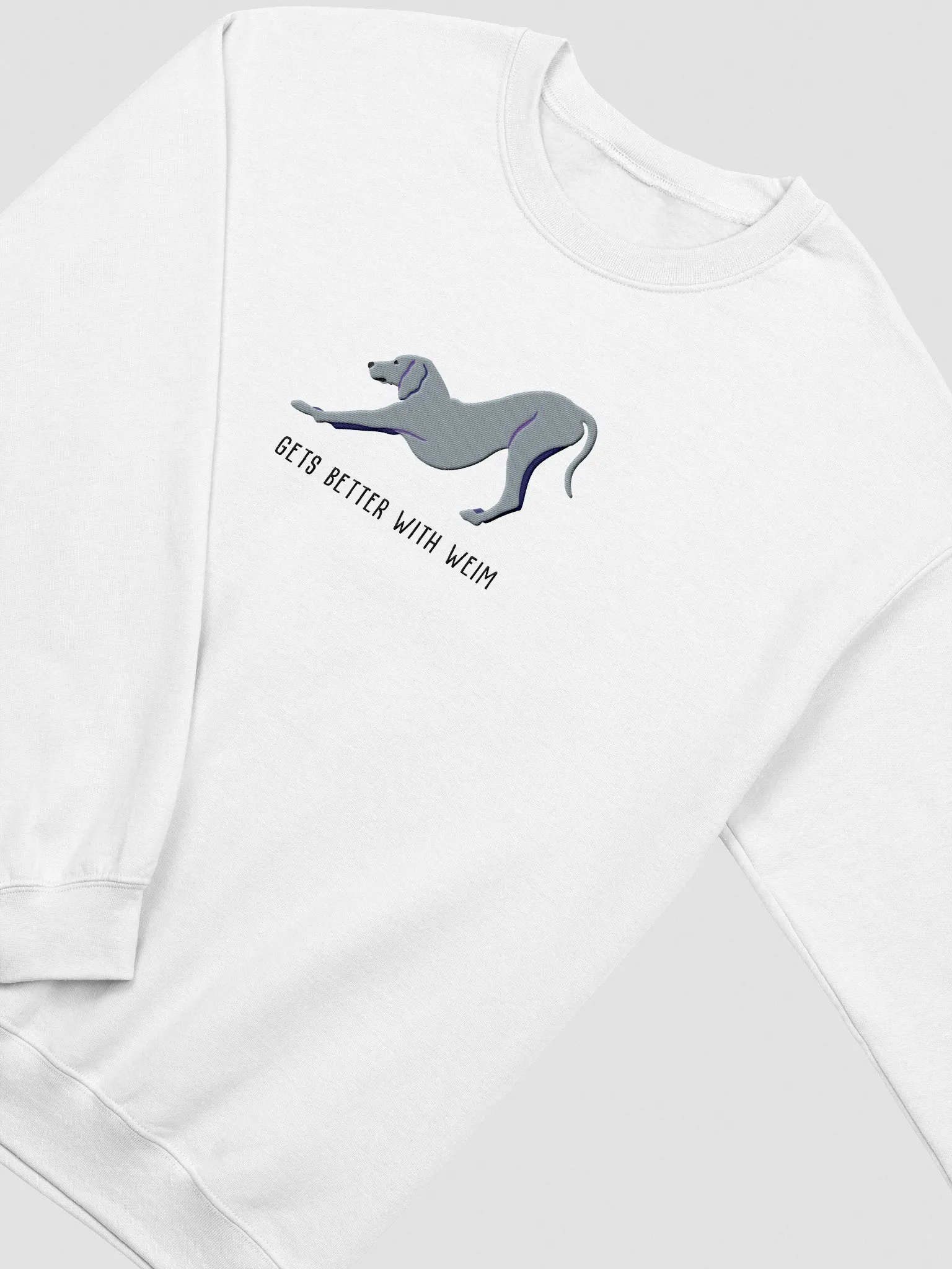 Gets Better With Weim Sweatshirt (Embroidered) of a Weimaraner product image (6)