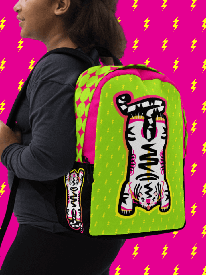 Lime and Pink Tiger Backpack product image (1)