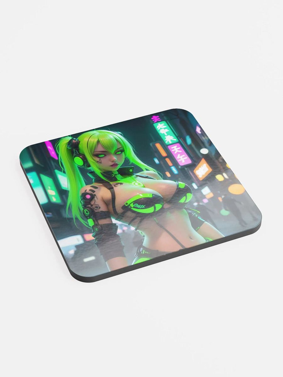 Neon Green Cyberpunk Coaster Set product image (2)