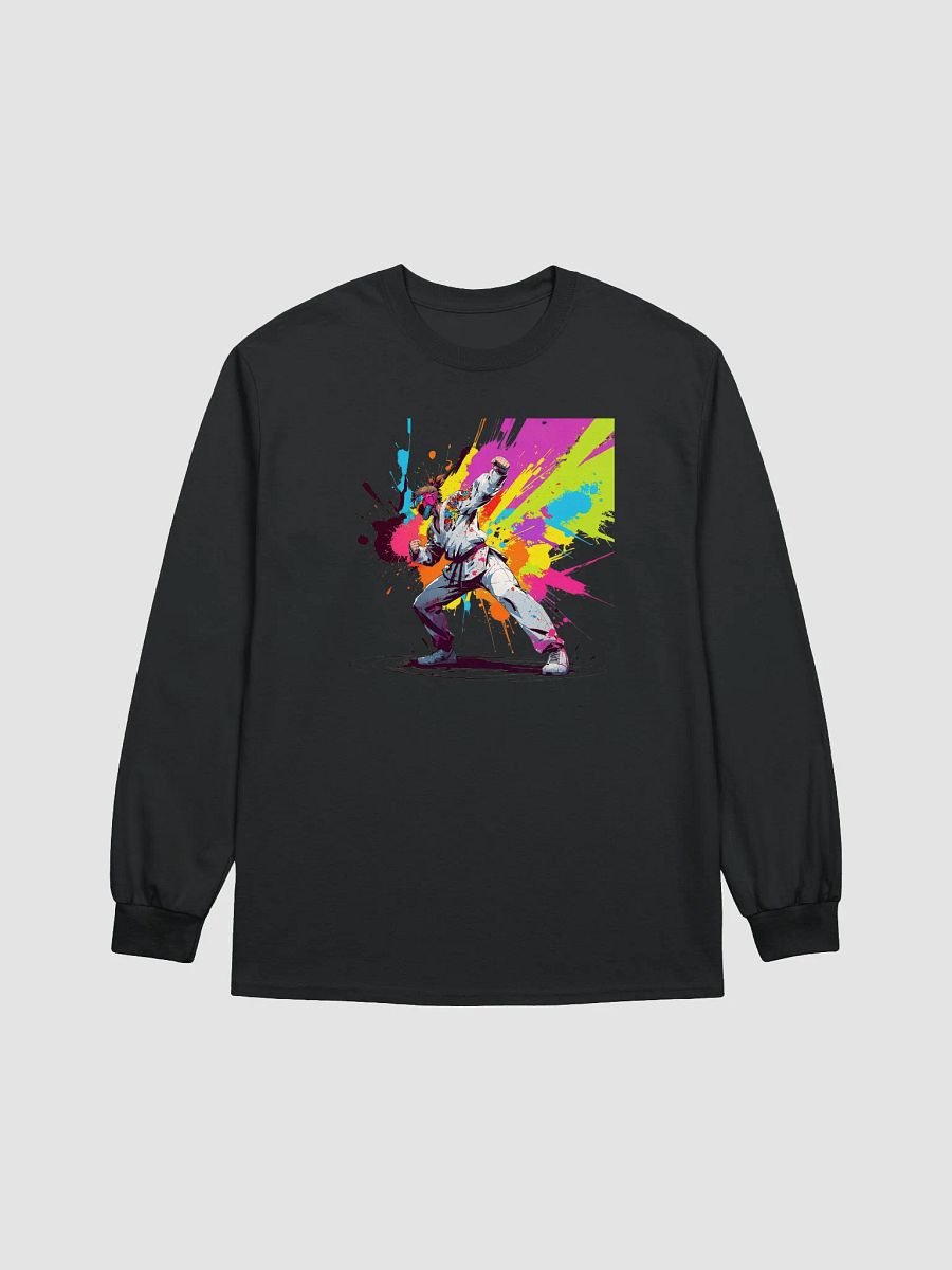 Gildan Ultra Cotton Long Sleeve T-Shirt ( D_0144_Color Kick Taekwondo Boy of the Streets ) product image (5)