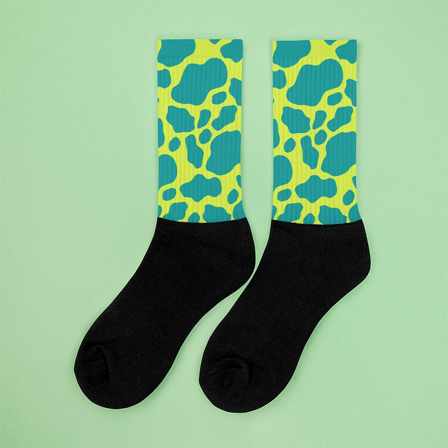 Cow Print Socks - Green product image (6)