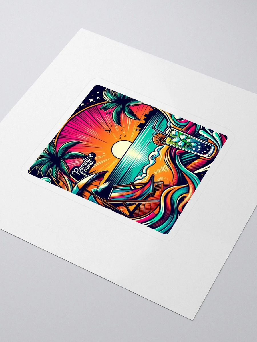 Tropical Sunset Kiss Cut Stickers product image (3)