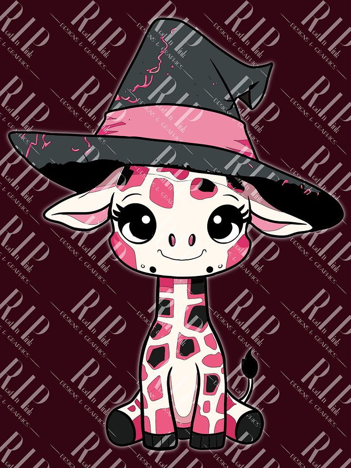 Pastel Potions - Giraffe Digital Download PNG - Full Color & Outline version product image (1)