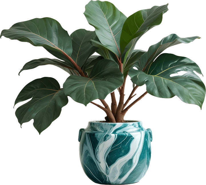 Marble Eternal – Tropical Green Marble Pot PNG product image (1)
