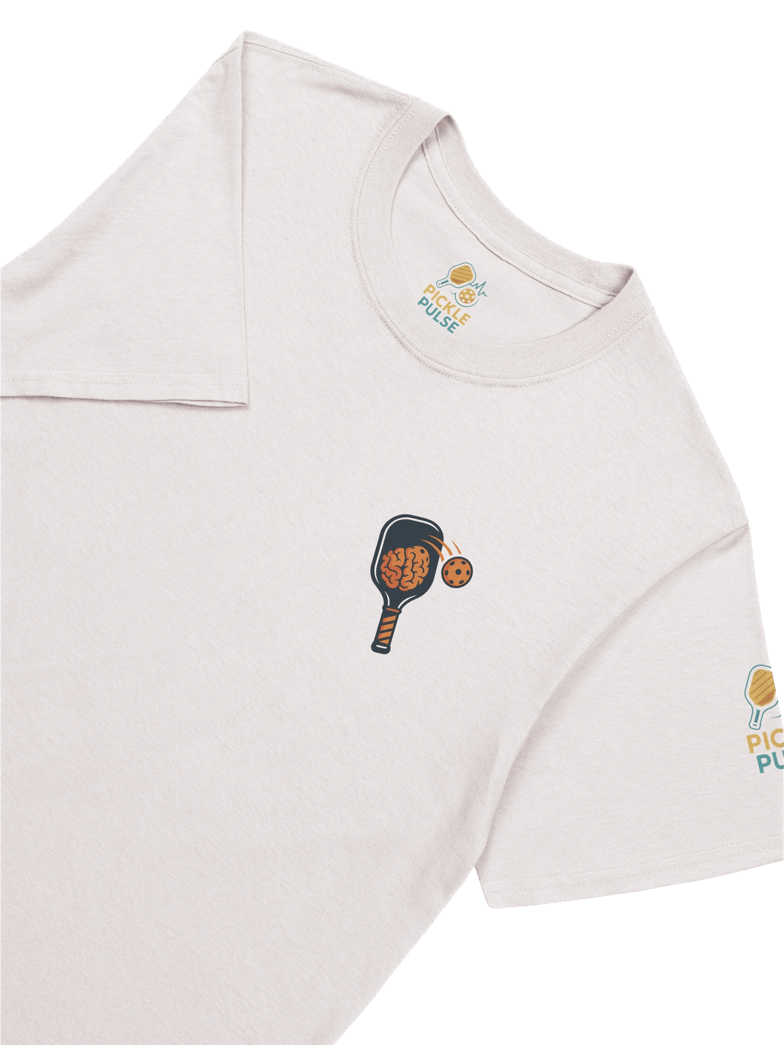 Pickleball Brain Power T-Shirt – Ice Gray Unisex Tee with Paddle & Brain Design for Smart Players product image (7)