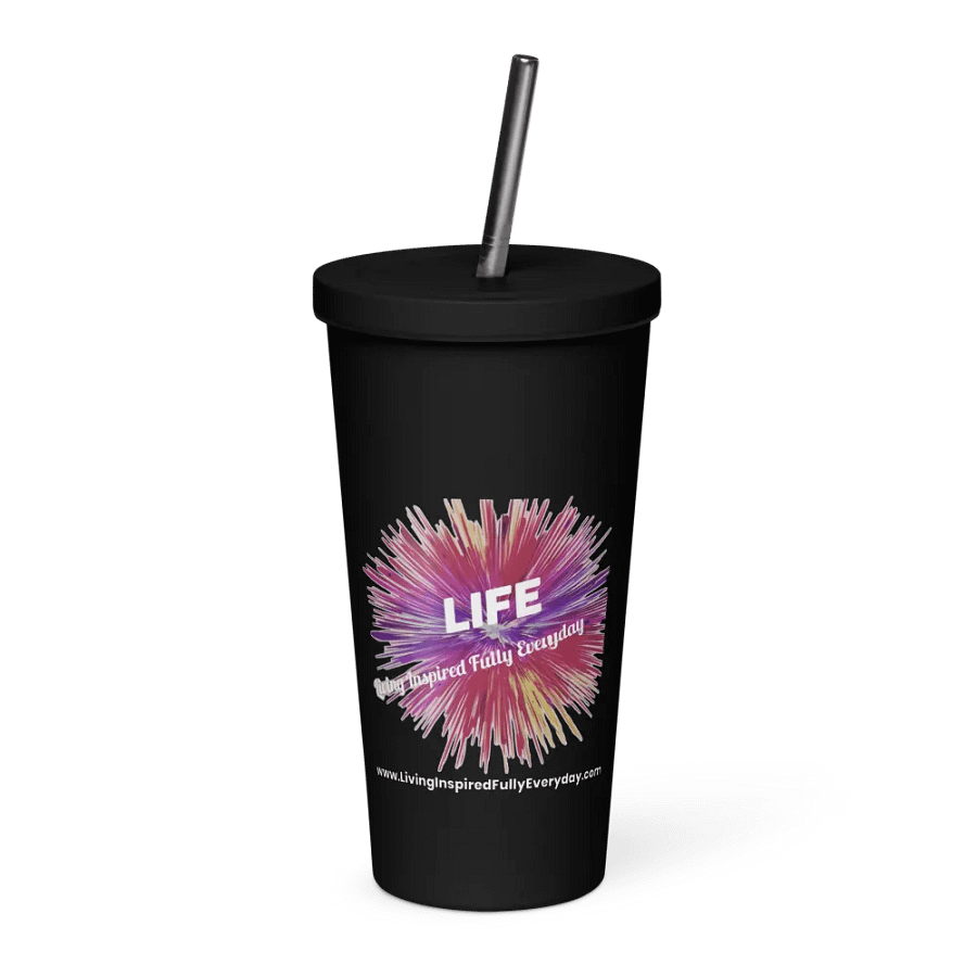 20 ounce Insulated Tumbler with a Straw product image (1)