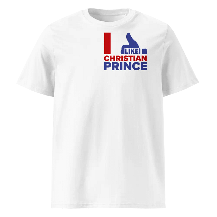 I Like Christian Prince, Red, Blue, White On Black T-Shirt product image (1)