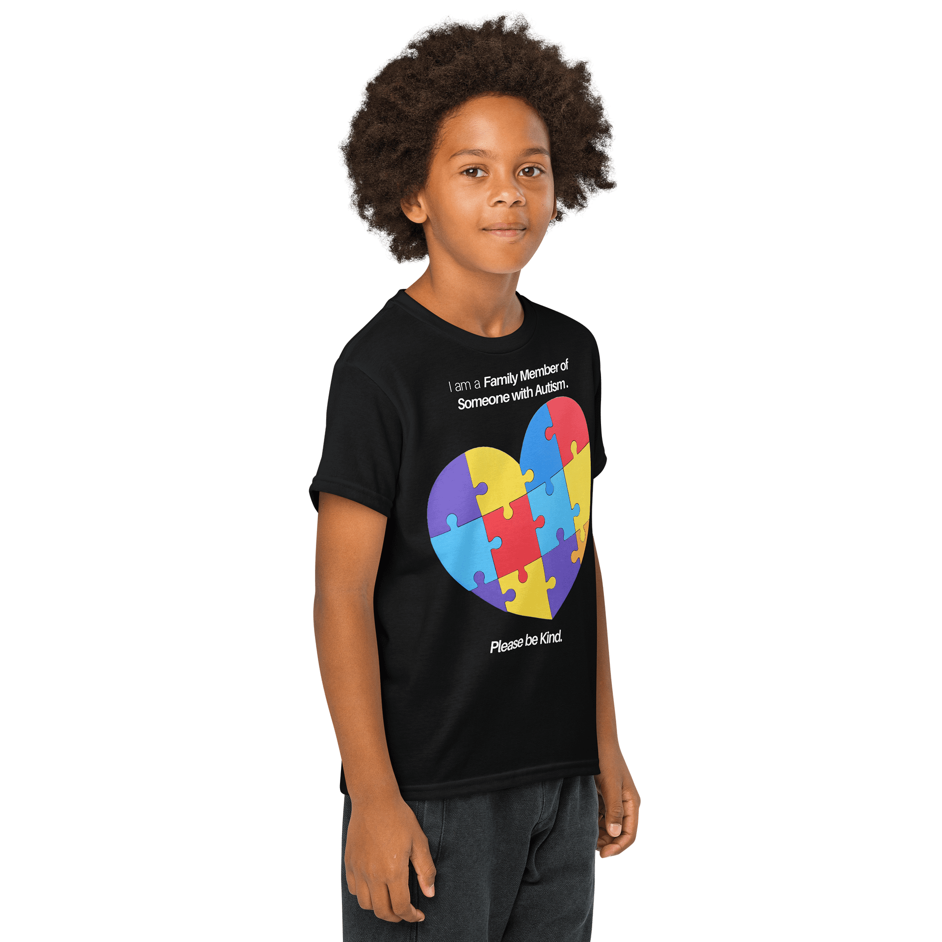 I am a Family Member of Someone with Autism. Please Be Kind Kids T-Shirt product image (5)