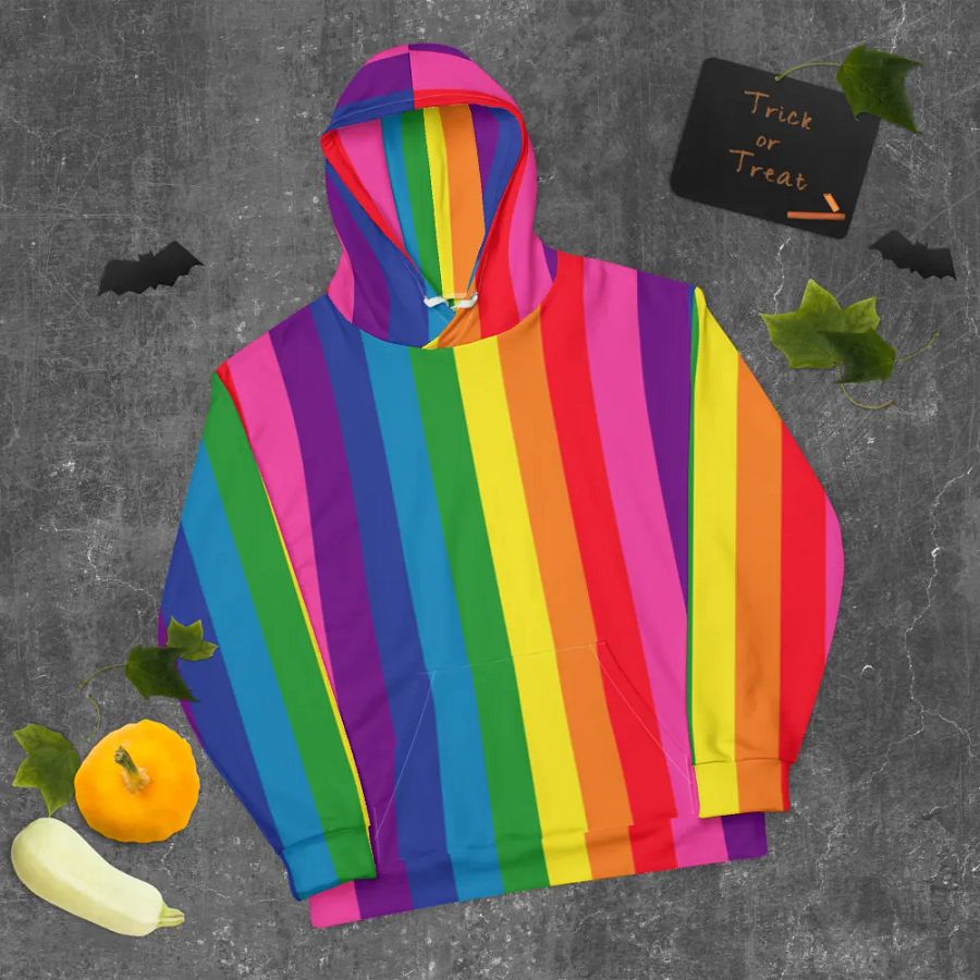 1978 Rainbow Pride Flag = 8-Color - All-Over Print Hoodie product image (9)