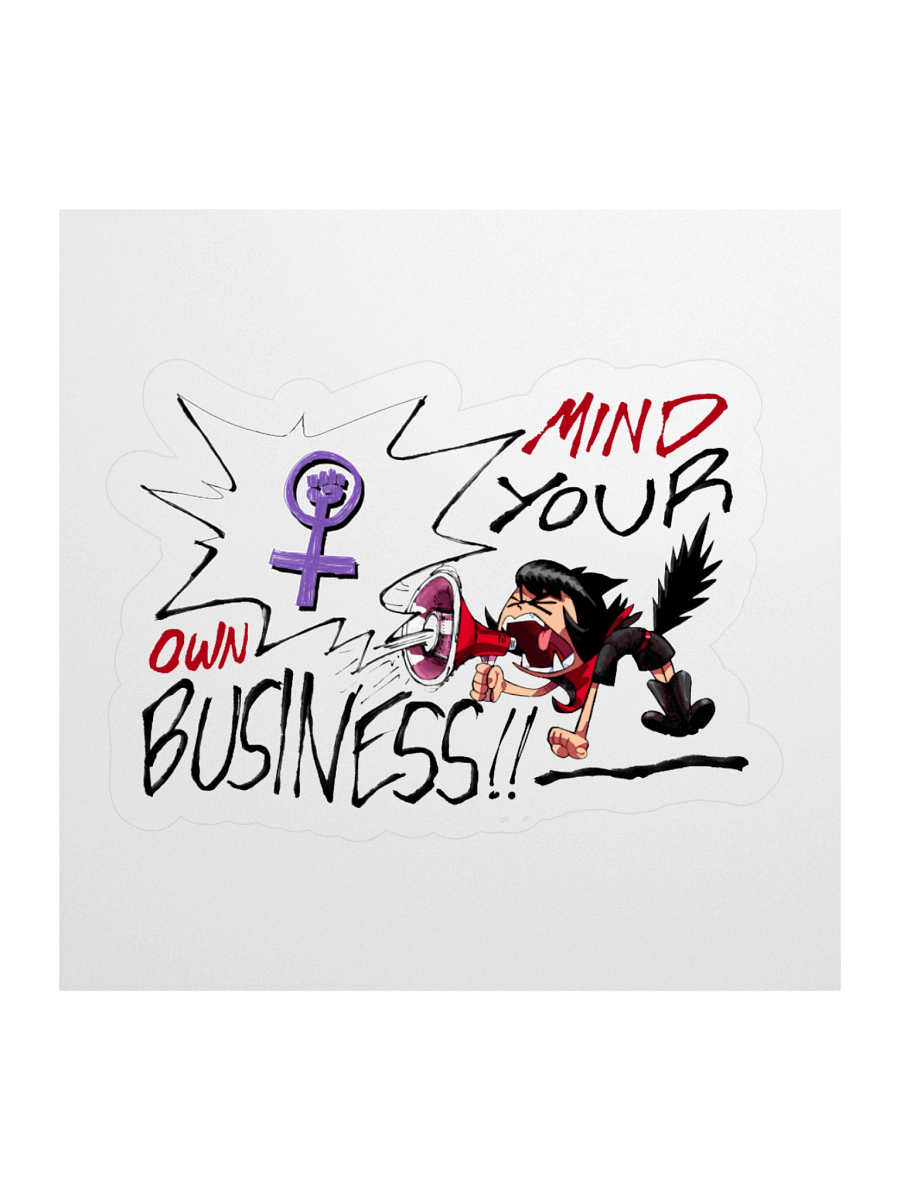 Alunya - “Mind Your Own Business!!” Sticker product image (2)