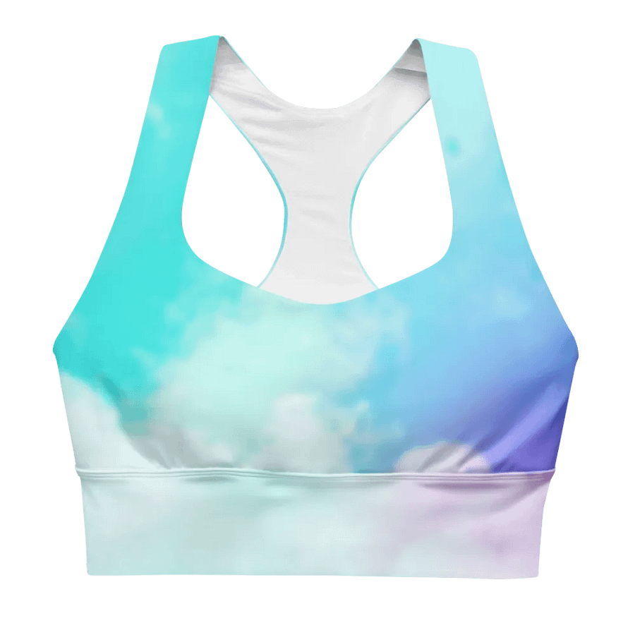Blur cloud rainbow Design Longline Sports Bra - v2 product image (9)