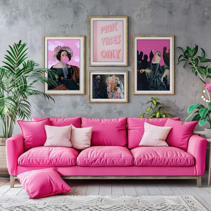 Maximalist Pink Bubblegum Gallery Wall Set of 11 DIGITAL Prints product image (7)