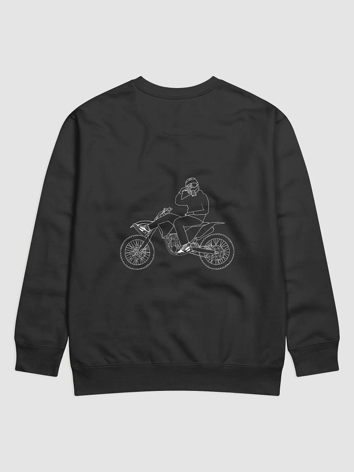 Bike and signature outline (White) Crewneck product image (2)