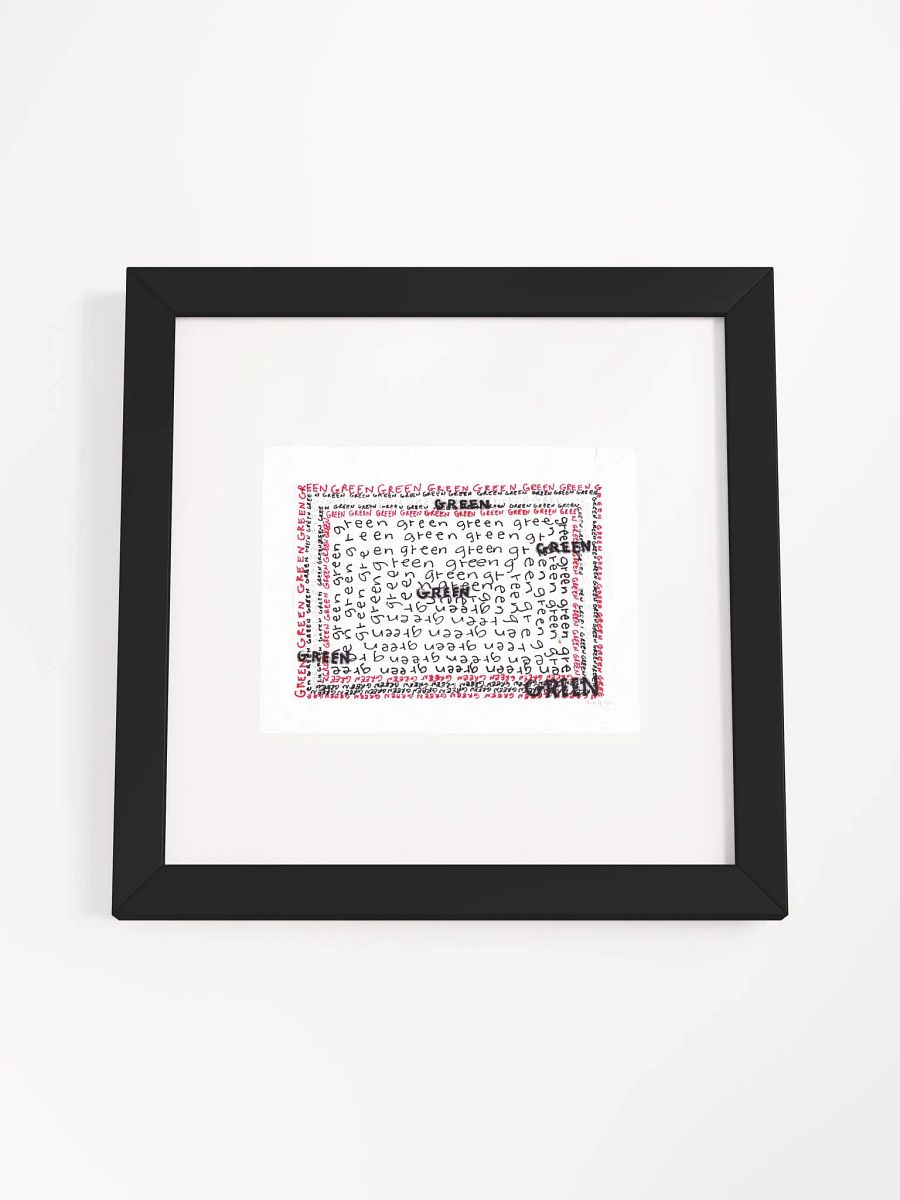green Panel Card Print Framed product image (2)