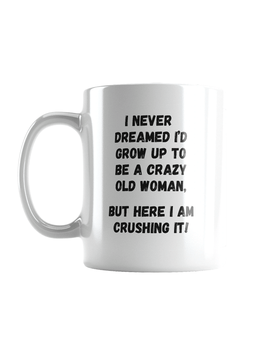 White Crazy Old Woman Mug product image (1)