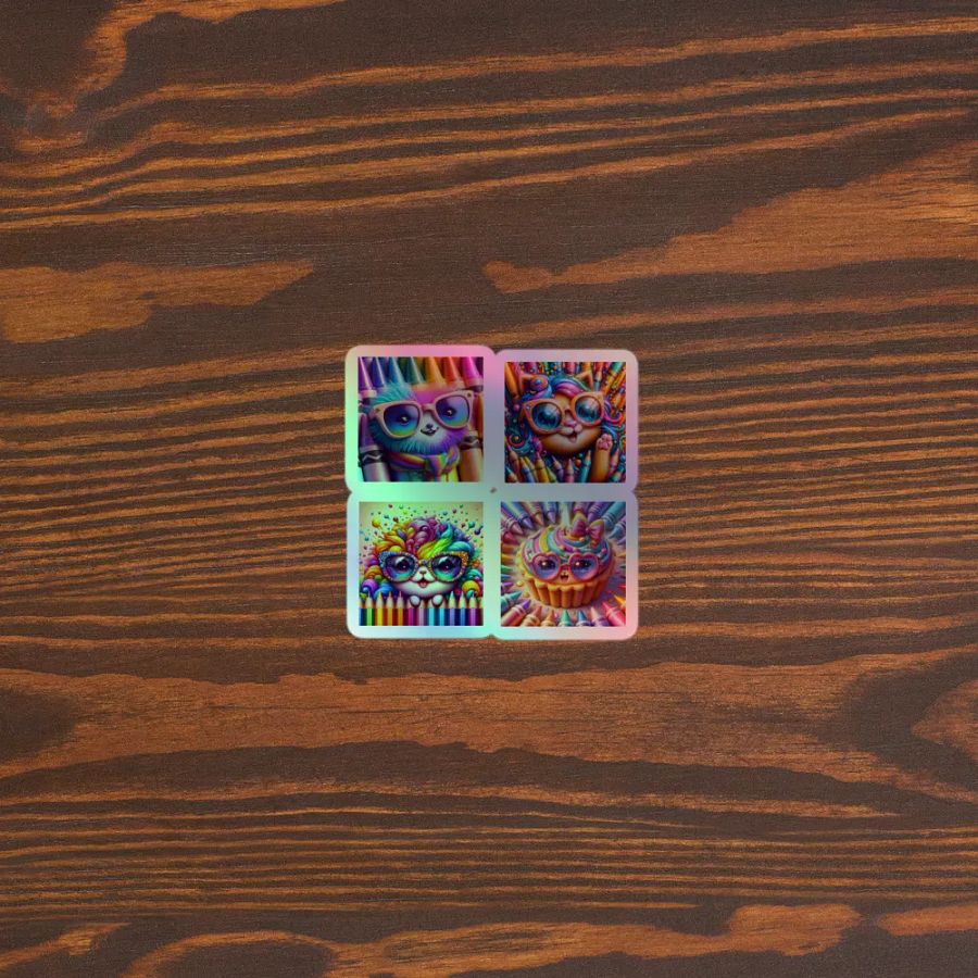 Whimsical Creatures Holographic Sticker Set product image (5)