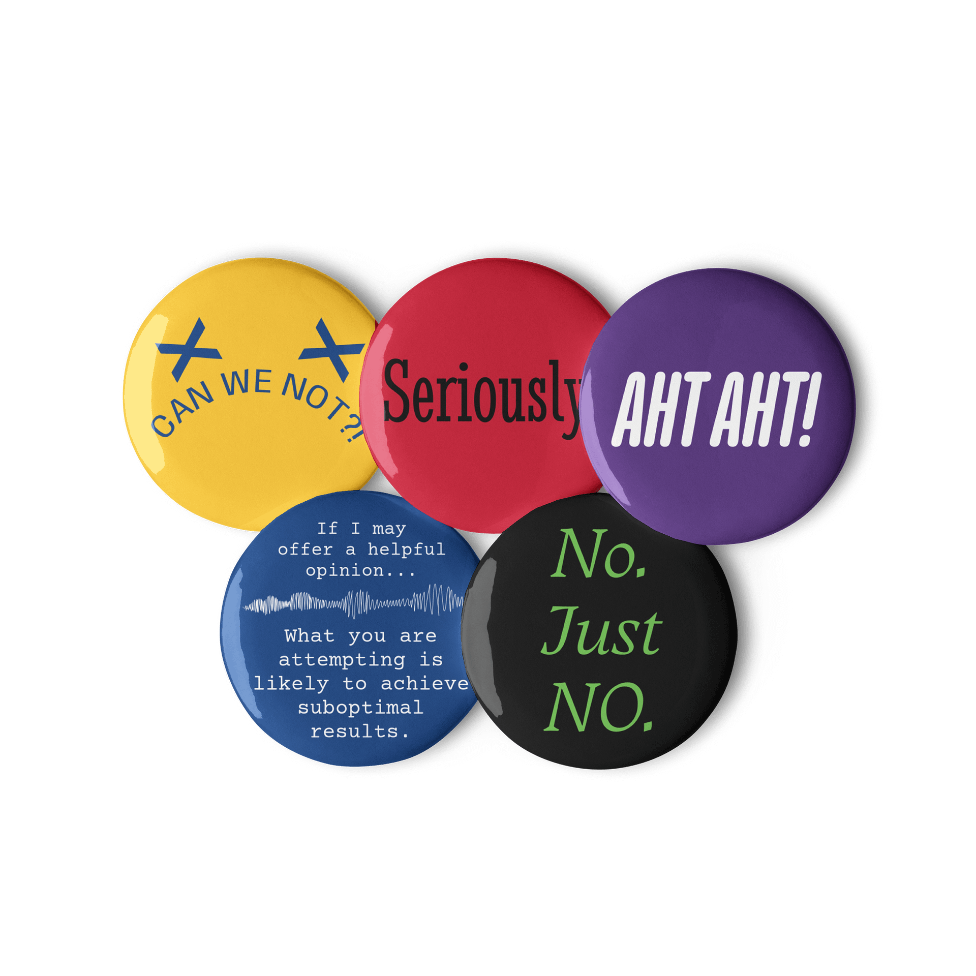 WILLOWISP Button Pins (Disagreeable Quotes Collection) product image (2)