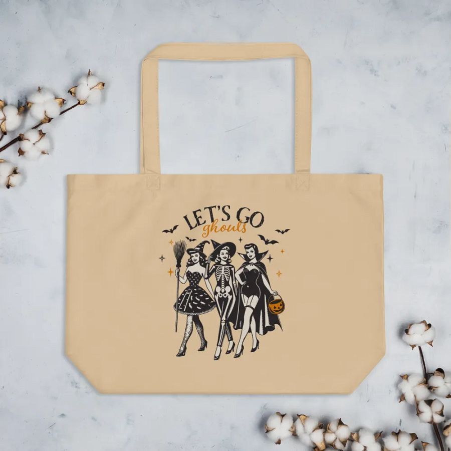 Ghoulish Trio Organic Tote Bag product image (3)