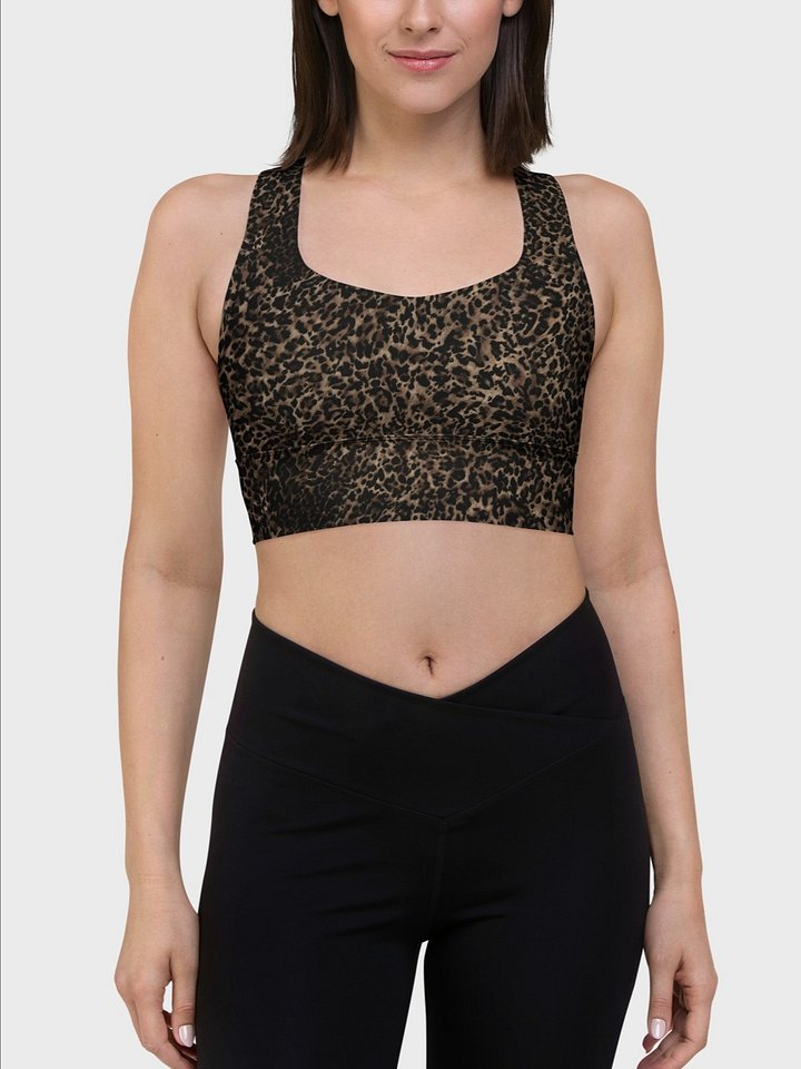 High-Impact Bra "Chic Dark Brown Leopard" Printed product image (1)