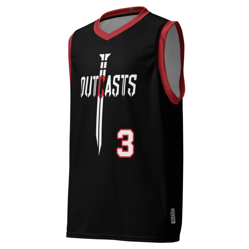 Outcasts Basketball Jersey Red/Black product image (4)