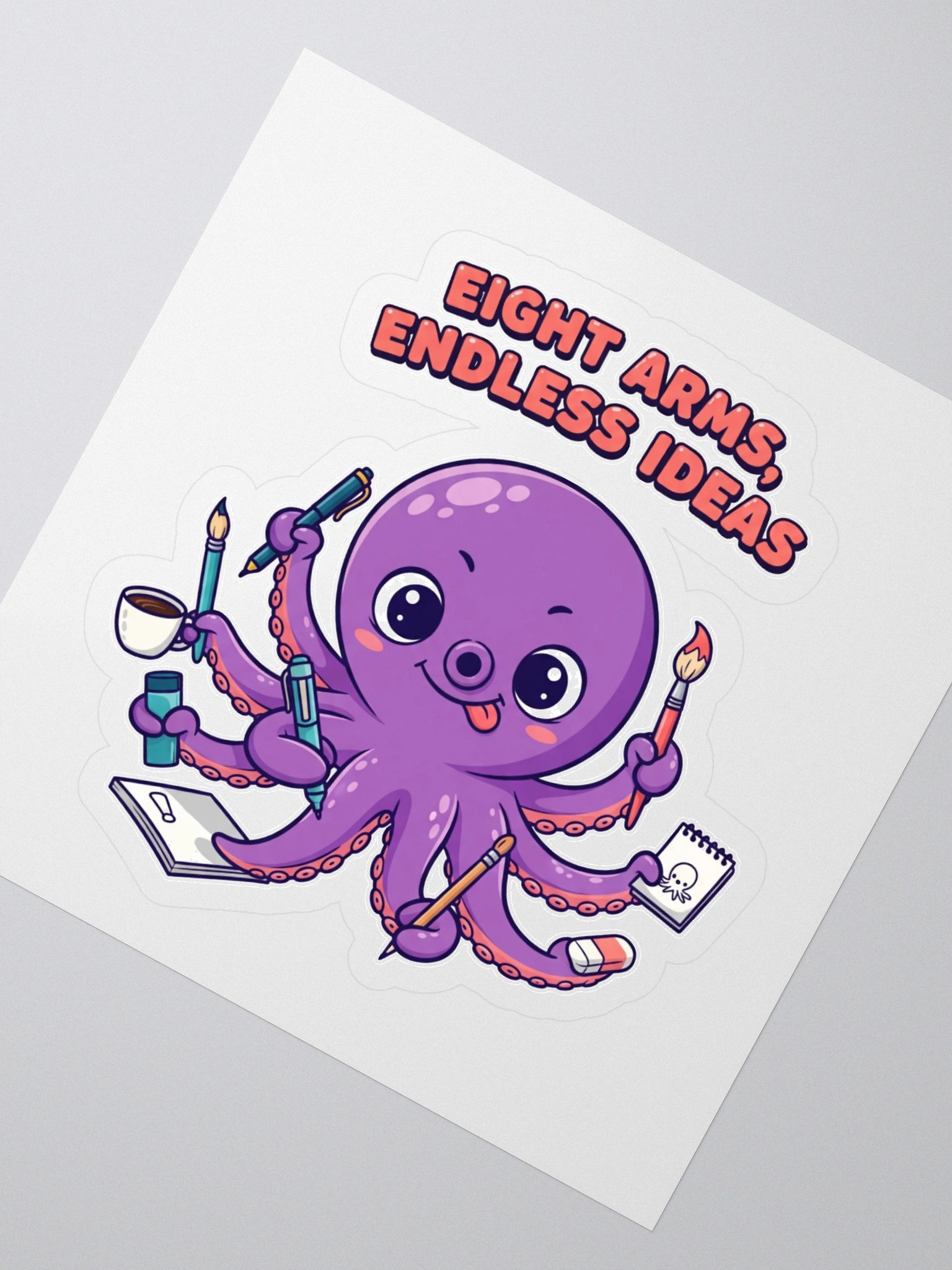 Octo-Doodler Kiss Cut Sticker product image (2)