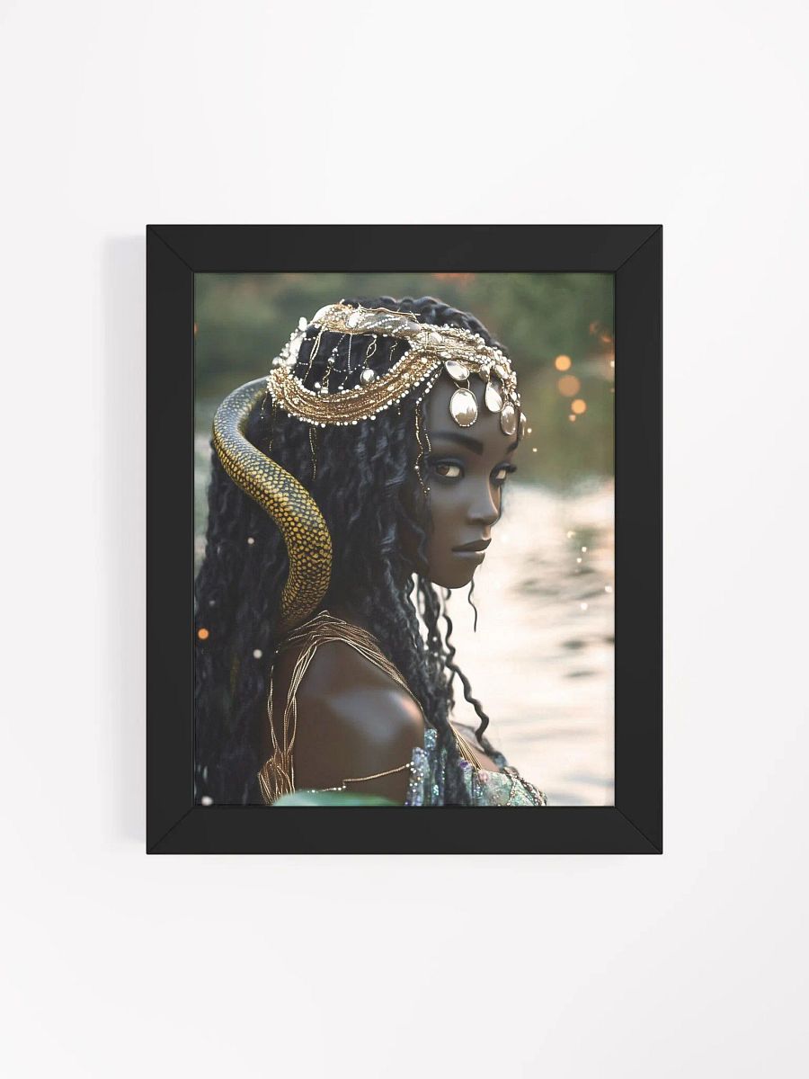 Mami Wata: The Enigmatic Spirit of Life’s Flow – Framed Matte Poster product image (38)