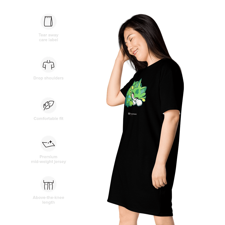 Sleeping Chloe • T-shirt Dress (Black) product image (3)