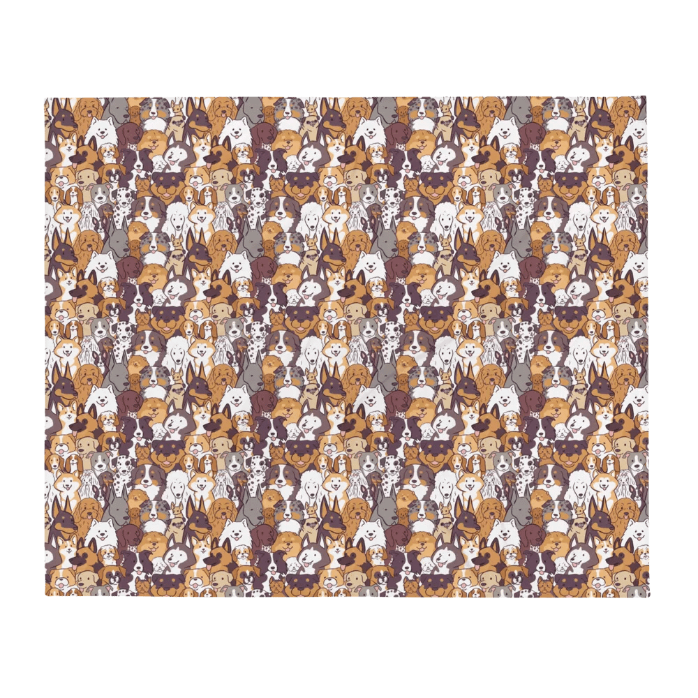Whimsical Dogs Throw Blanket product image (2)