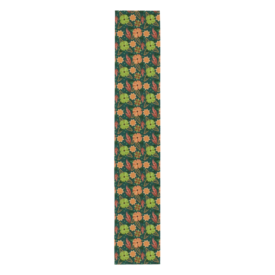 El Yunque Teal Floral Rainforest Table Runner product image (1)