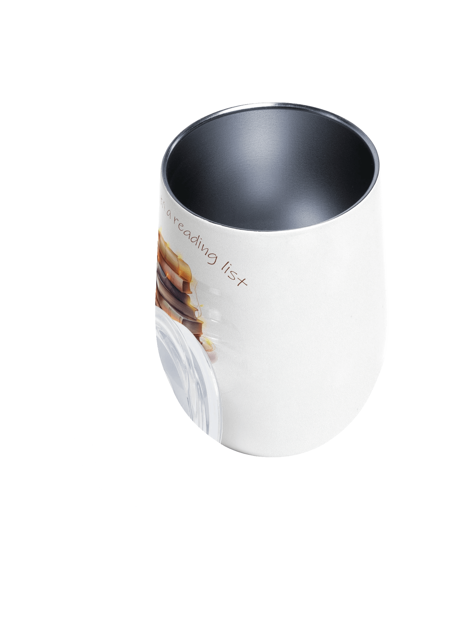 Born with a Reading List I'll never finish Wine Tumbler product image (3)