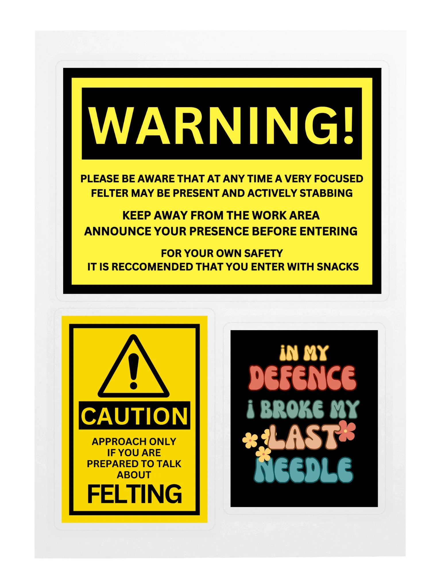 Funny Stickers for Needle Felters product image (1)