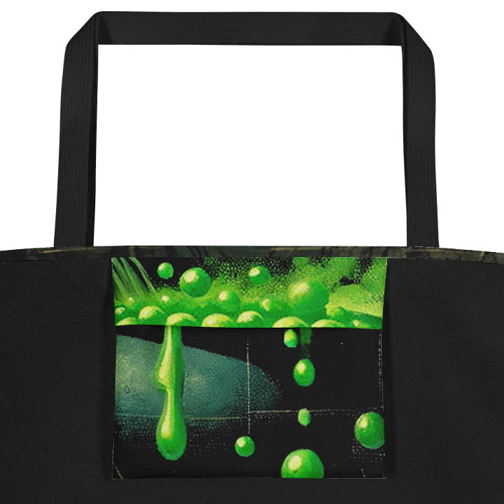 Cauldron Monster Large Halloween Tote Bag (Distressed Look) product image (2)