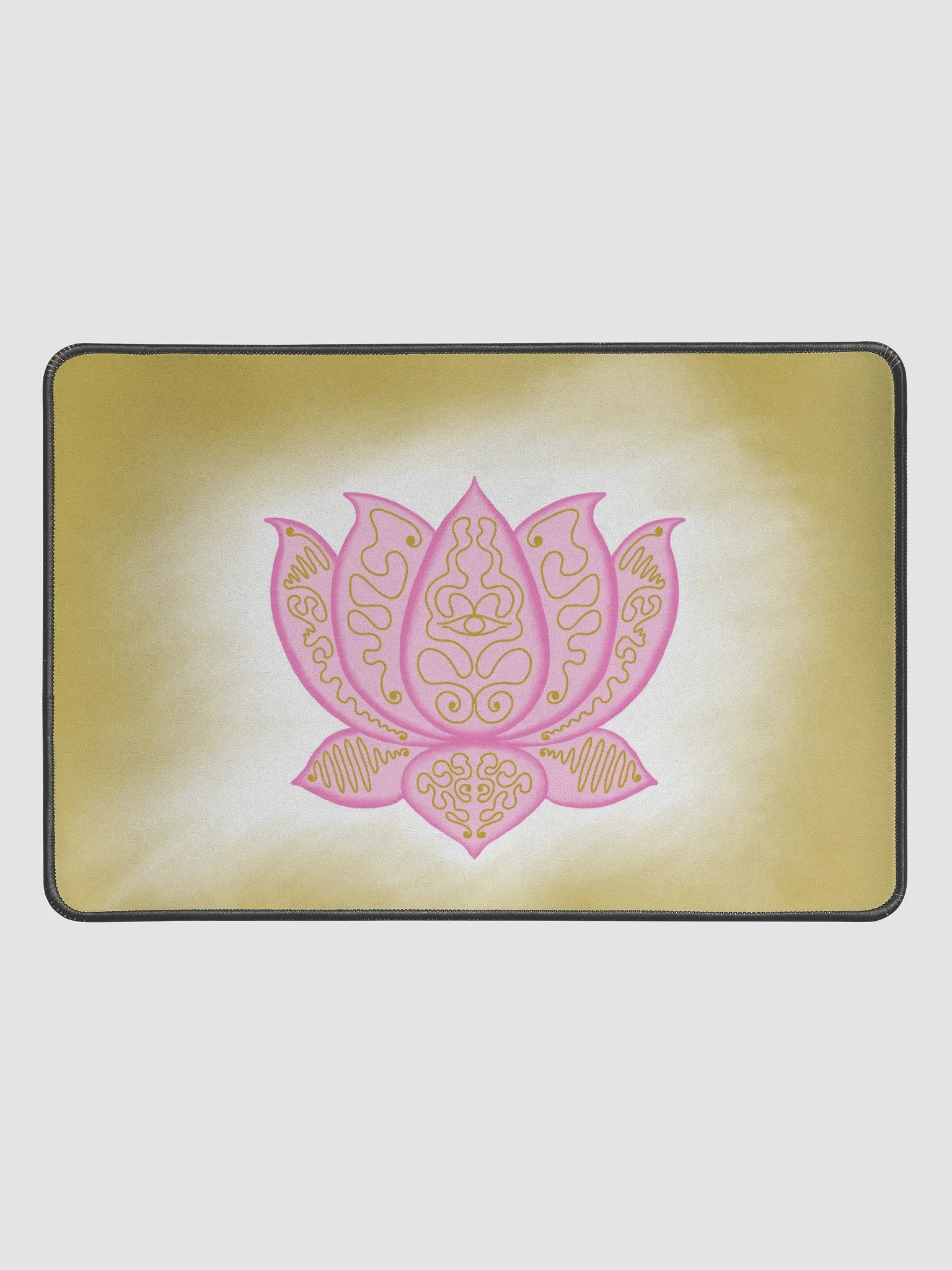 Golden Lotus Glow Desk Mat product image (1)