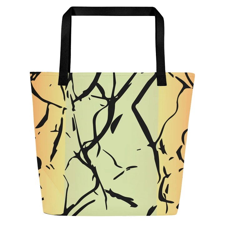 Orange to Green Enigma/All-Over Print Large Tote Bag w/ Pocket by Sublicolor product image (1)