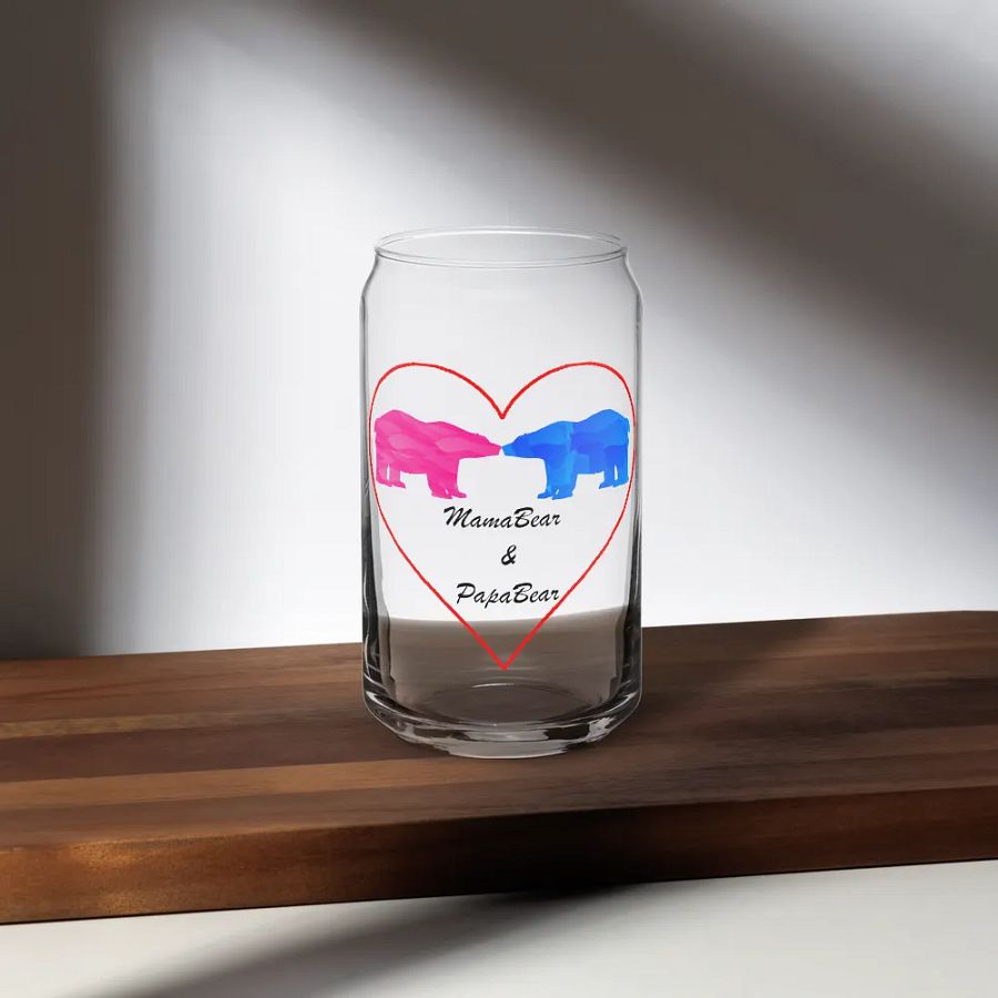 Mama & Papa Bear Can-Shaped Glass product image (5)
