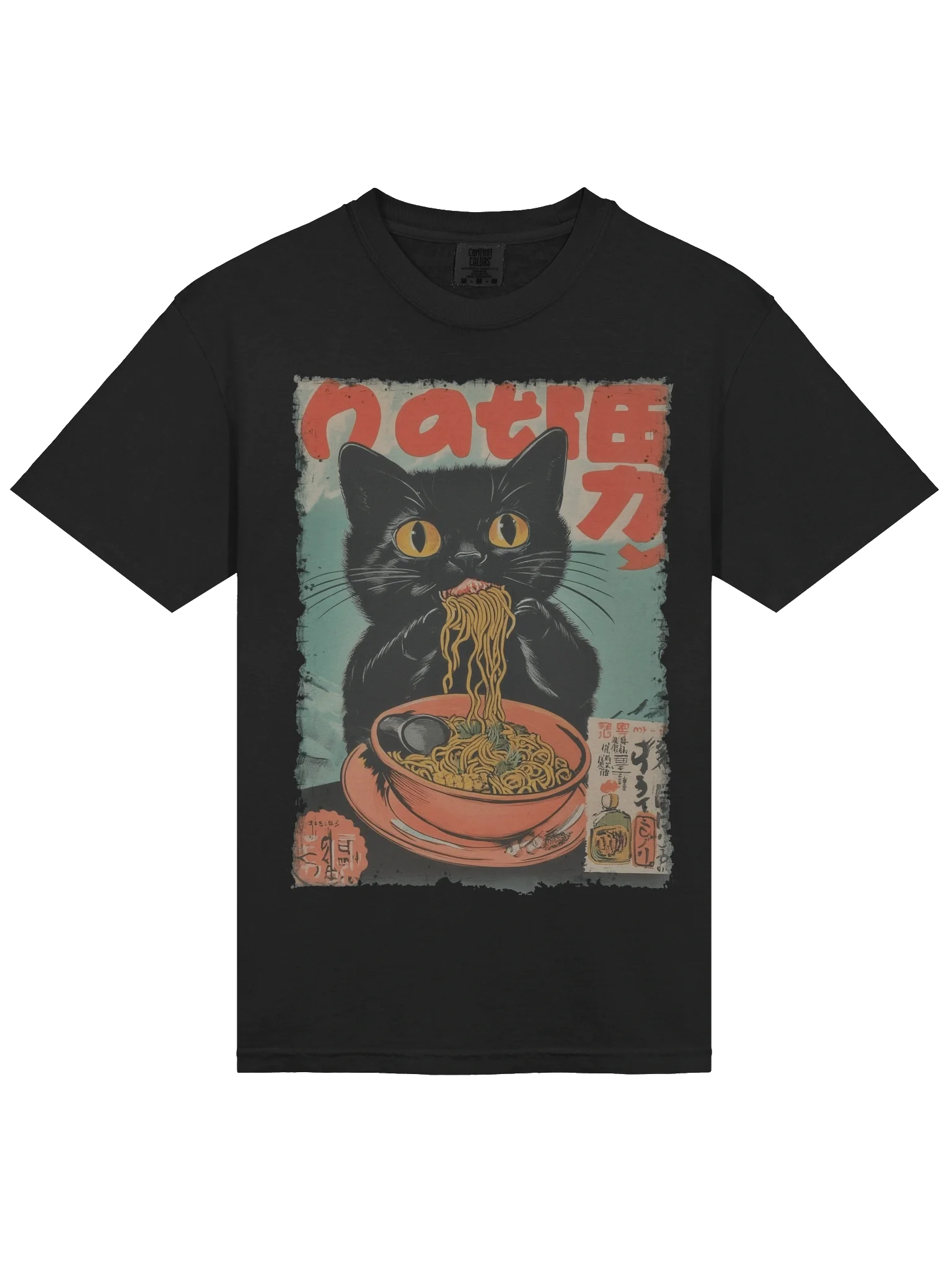 Black Cat Ramen Neko Ramen Authentic Vintage T-shirt product image (30)