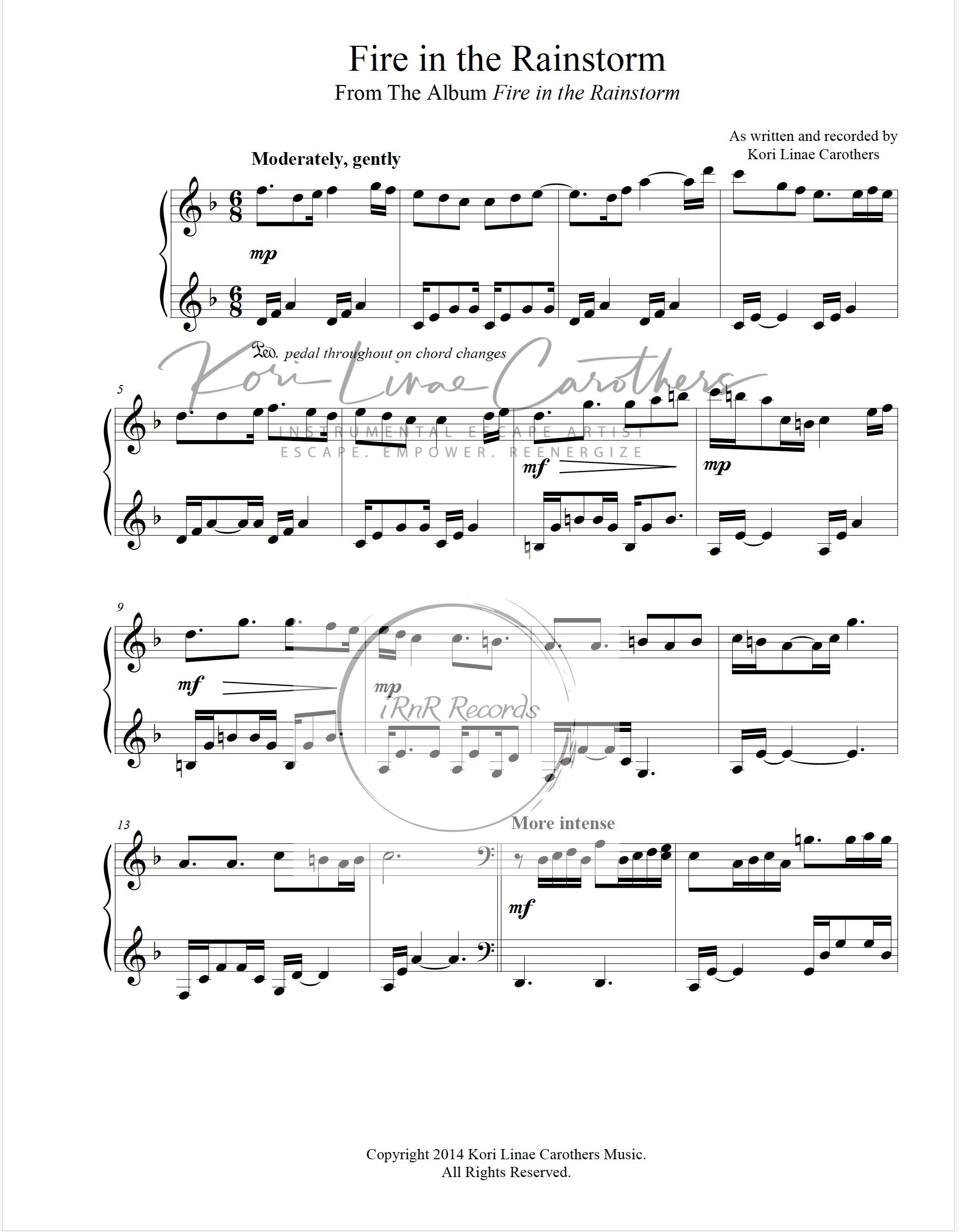 Fire In The Rainstorm Sheet Music product image (2)