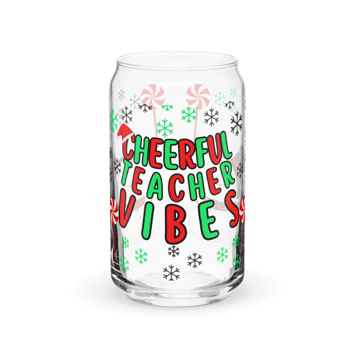 Cheerful Teacher Vibes Can-Shaped Glass product image (2)