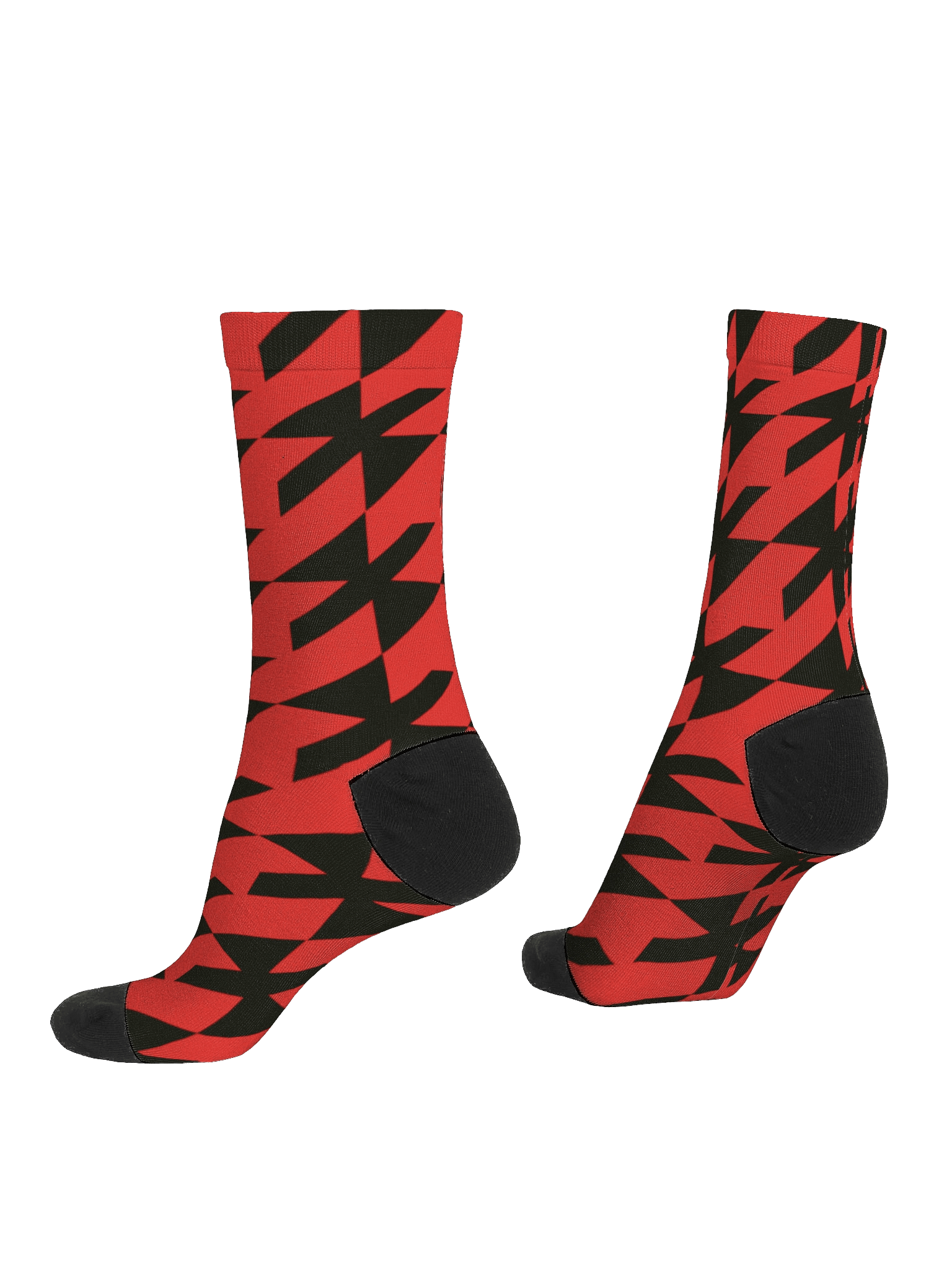 Red Houndstooth EcoArt Crew Socks product image (4)