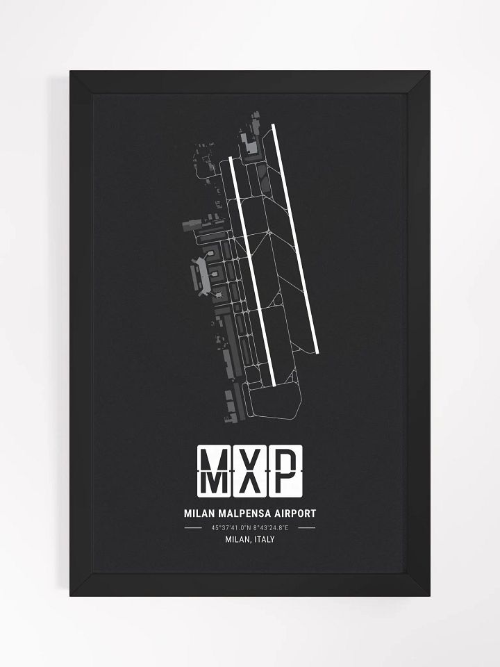 Framed Airport MXP Premium Map On Matt Paper product image (1)