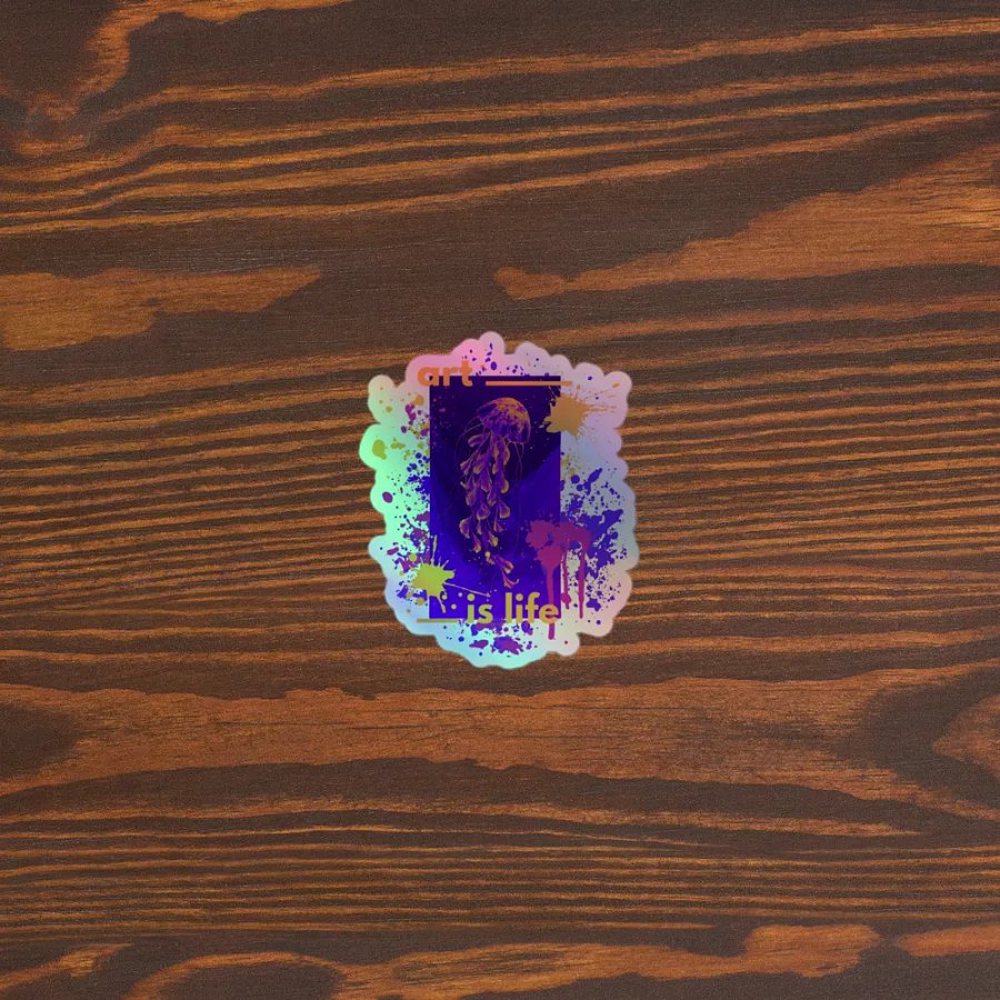 Artistic Jellyfish Holographic Sticker Sheet product image (4)