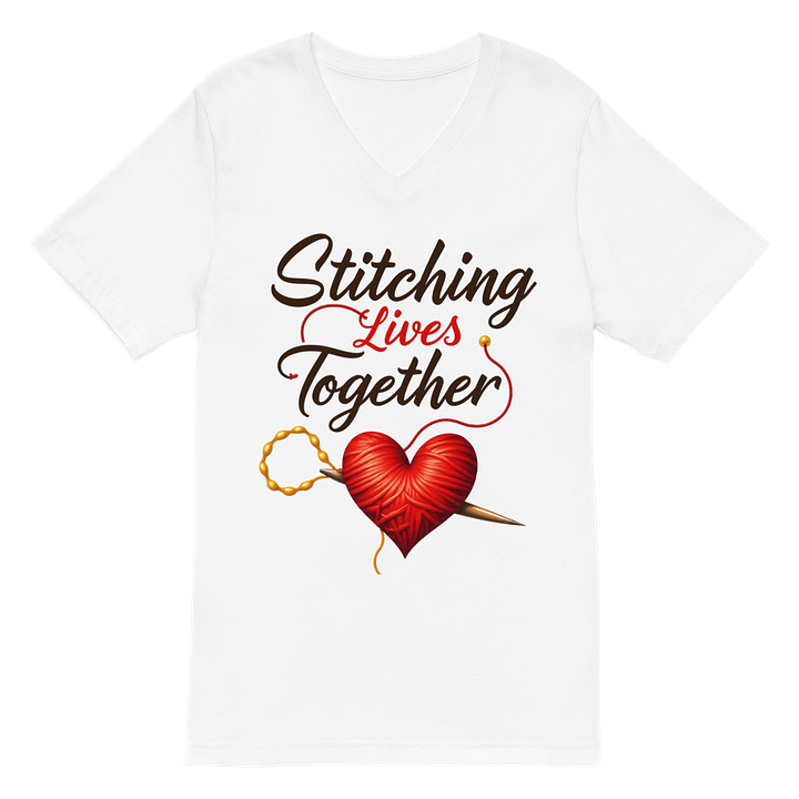 Heartfelt Stitches V-Neck Tee product image (2)