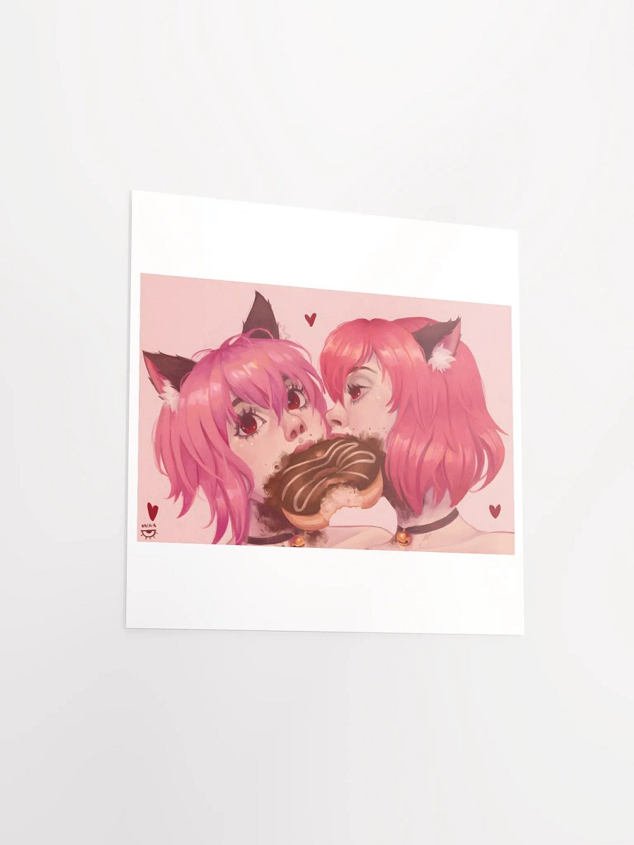 2CatGirls1Donut Print product image (15)