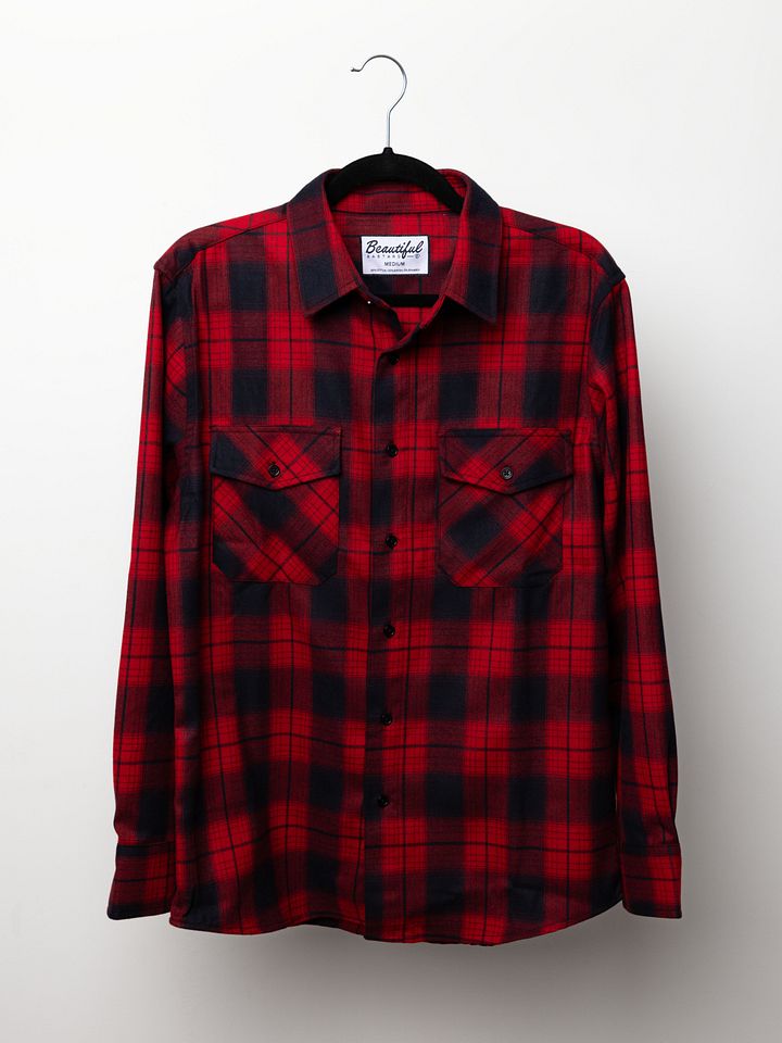 Flannel Button Up - Red/Black product image (1)