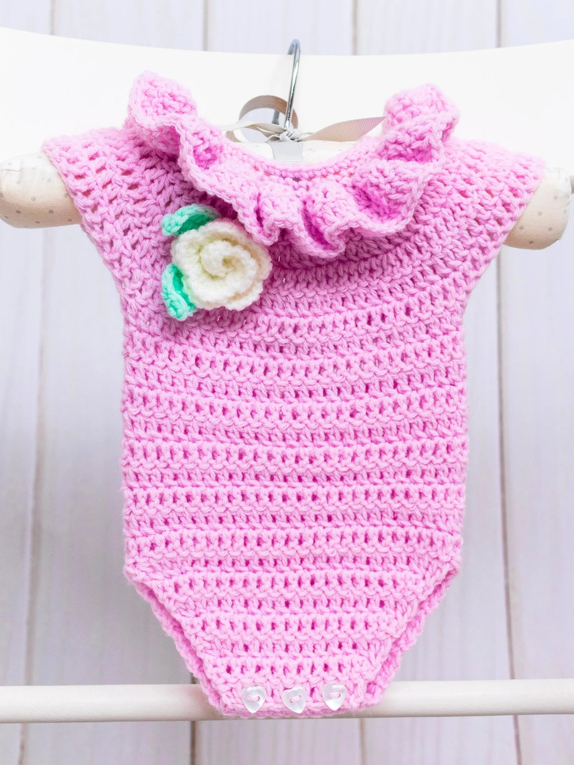 Crochet Pattern: Freya Baby Romper product image (5)