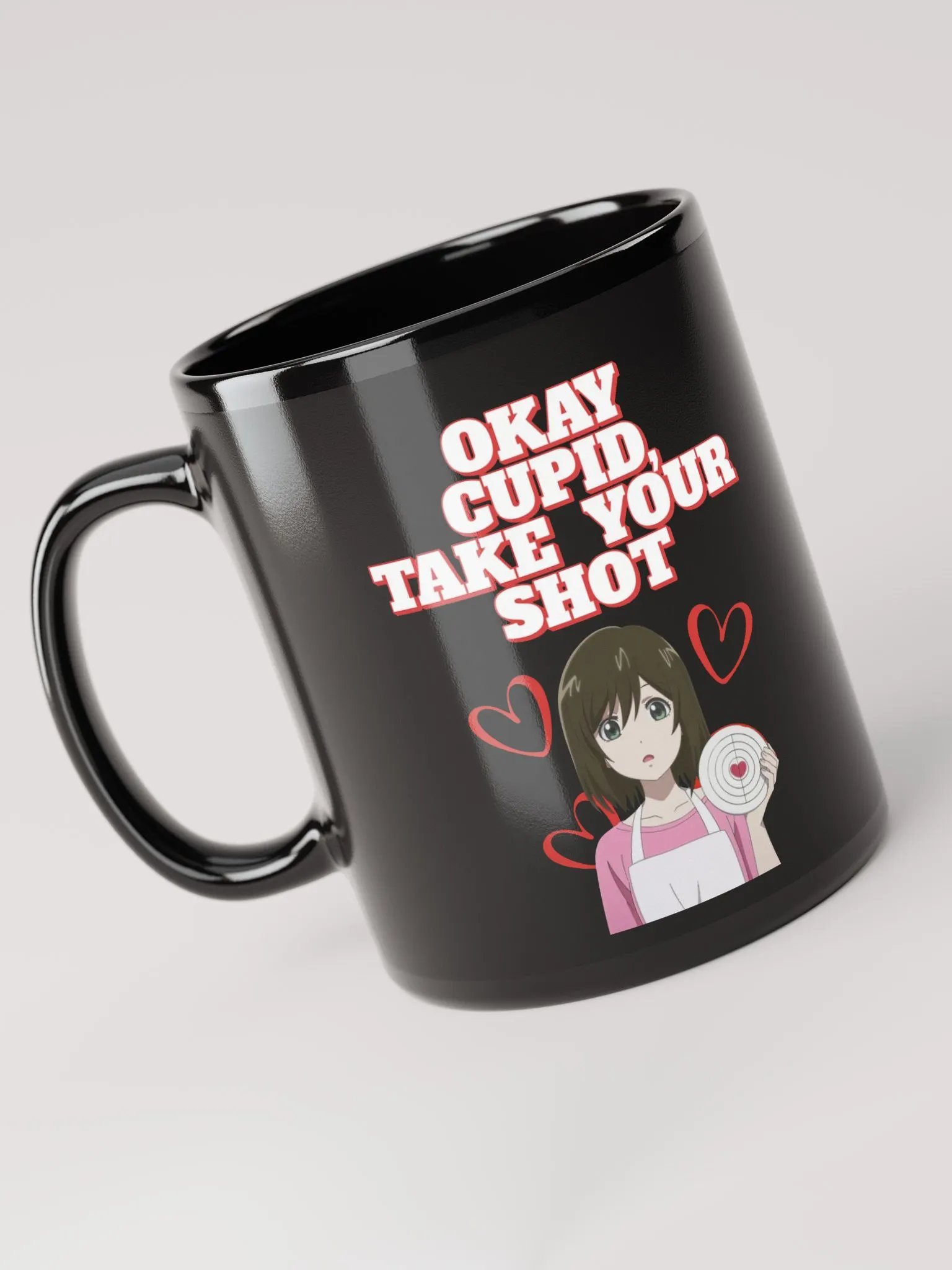 Okay Cupid, Take Your Shot - Valentine's Day Black Mug product image (5)