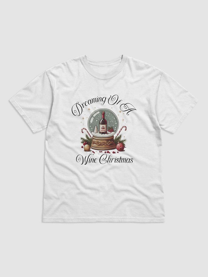 Wine Christmas Snow Globe Tee product image (1)