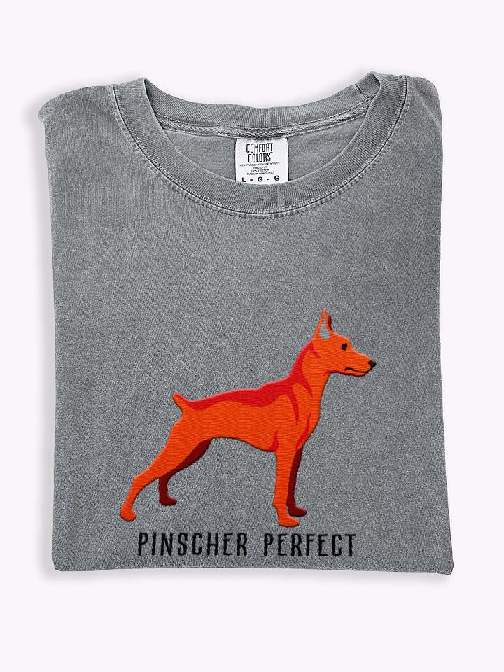 Pinscher Perfect T-Shirt(Embroidered) of a Mini Pinscher(Red) product image (1)